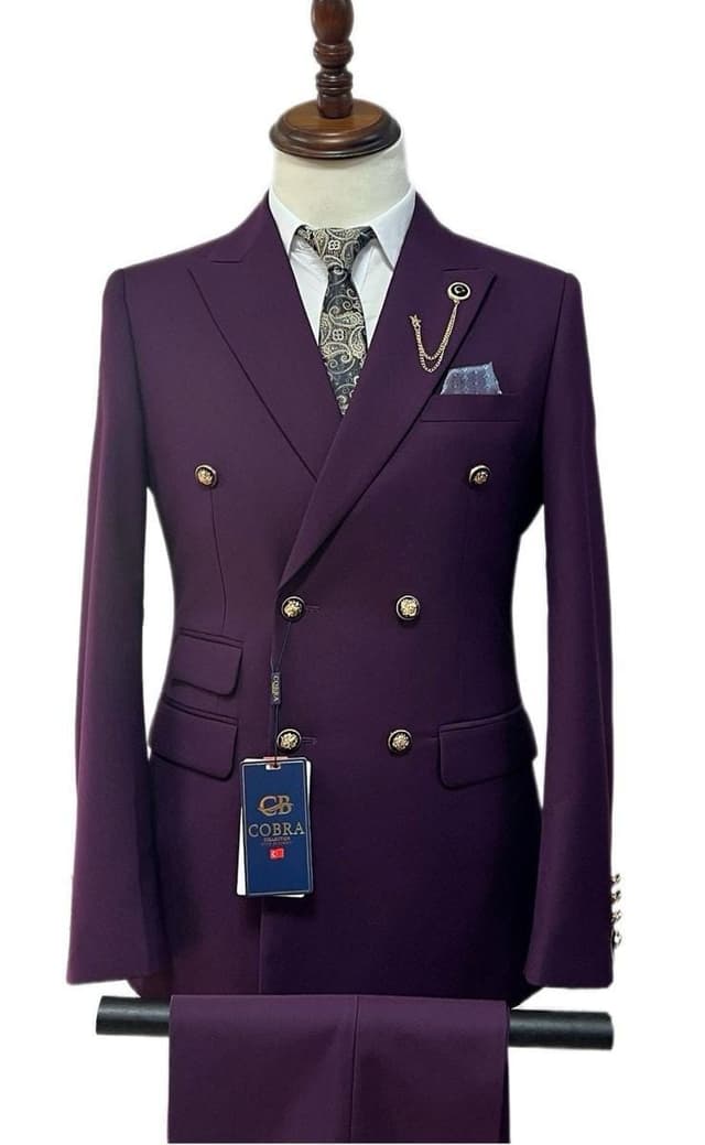 Double breasts multiple buttons 2 slits
